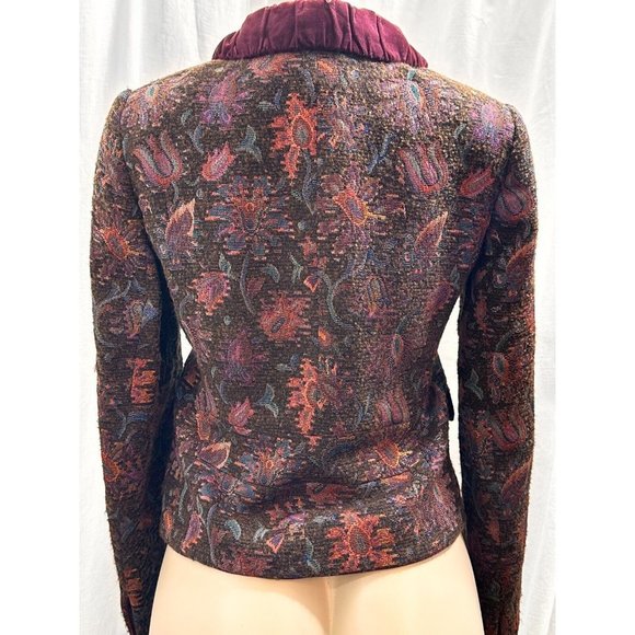 VINTAGE DKNY Coat Corduroy / Twit Multicolor Blazer Size 6 #1279 - Picture 6 of 14